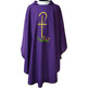 Embroidered Catholic priest chasuble purple