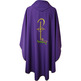 Embroidered Catholic priest chasuble purple