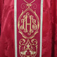 Catholic chasuble for sale | Embroidered collar red