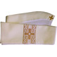 Chasuble with stolon with beige gold decoration