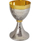 Sacred chalice silver and gold finish