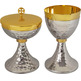 Sacred chalice silver and gold finish