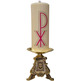 Altar candlestick with paraffin candle 8 cm.