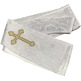 White velvet chasuble with collar and stolon