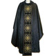 Chasuble with collar and stolon in black velvet
