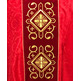 Chasuble with collar and red velvet stolon