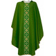 Chasuble in polyester with central stolon green