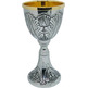 Metal chalice, ciborium and paten set