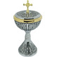 Metal chalice, ciborium and paten set