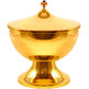 Ciborium and goblet classic plain golden