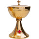 Ciborium with gold bath and enamelled red cross