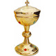 Ciborium with gold bath and embedded stones