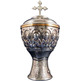 Ciborium of the Last Supper in bronze with silver bath