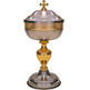Silver and gold ciborium with circular base
