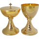 Sacred ciborium of golden metal