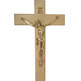 Wall crucifix with wooden cross