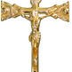 Golden crucifix for table with base