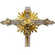 Chiselled brass Processional Crucifix for sale