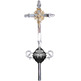 Polished metal processional Crucifix