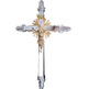 Polished metal processional Crucifix