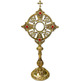 Bronze monstrance with Cross and circular base