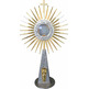 Cast monstrance with golden angel