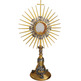 Golden metal monstrance with virile