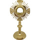 Golden color monstrance for 8 cm (3.15 in) Host