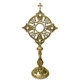 Bronze monstrance with Cross and circular base