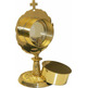 Reliquary - monstrance in gilt metal with relief decoration