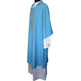 Dalmatic polyester with Cross and spikes embroidered blue