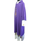 Polyester dalmatic with Cross and spikes embroidered purple