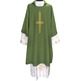 Dalmatic in the four liturgical colors with Cross green