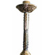 Candlestick made of cast iron and gold and silver metal