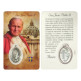 Prayer card of Saint John Paul II with medal | Online sale