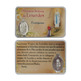 Holy card of the Virgin of Lourdes with medal