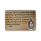 Holy card of the Virgin of Lourdes with medal