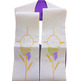 JHS embroidered liturgical stolon | Reversible white / purple