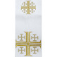 Catholic clergy stole | Jerusalem Cross embroidery white purple