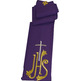 Stole with JHS and purple embroidered Cross