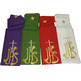 Stole with JHS and purple embroidered Cross