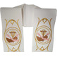 Priestly stole with beige Franciscan embroidery