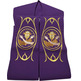 Priest stole with purple Franciscan embroidery