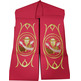 Priest stole with red Franciscan embroidery