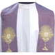 Viscose stole decorated with purple chalice