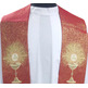 Viscose stole decorated with red chalice