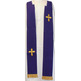 Stole with Crosses and purple gold fringe