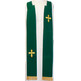 Stole with Crosses and green gold fringe