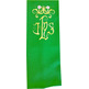 Stolon in the four liturgical colors with embroidered JHS green