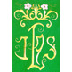 Stolon in the four liturgical colors with embroidered JHS green